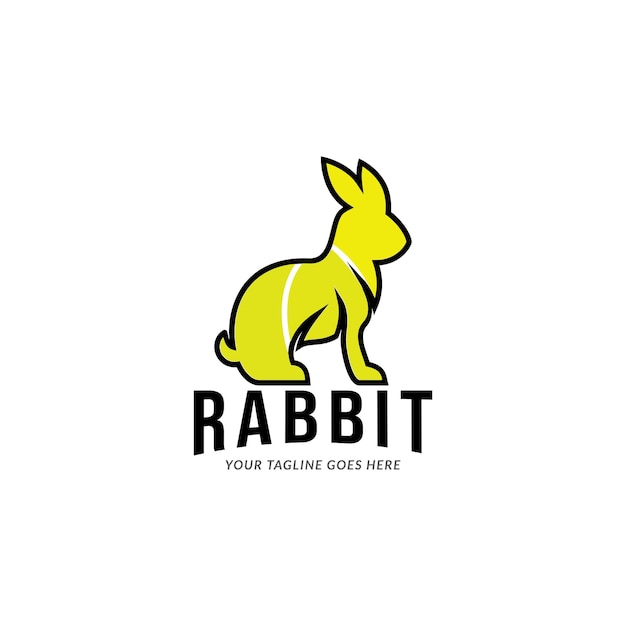 rabbit logo vector template.