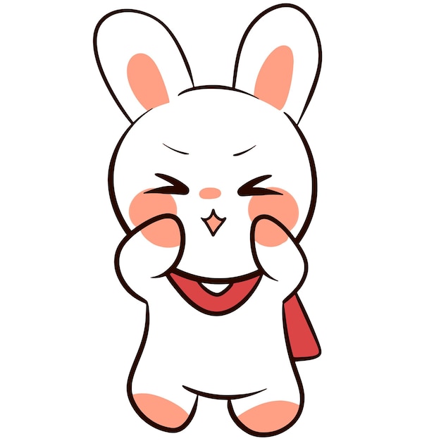 Vector rabbit man character cute vacter cartoon 11