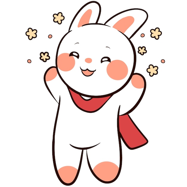 Rabbit man character cute vacter cartoon 2