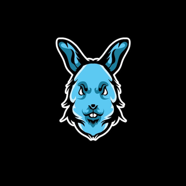 Rabbit mascot esports gaming logo