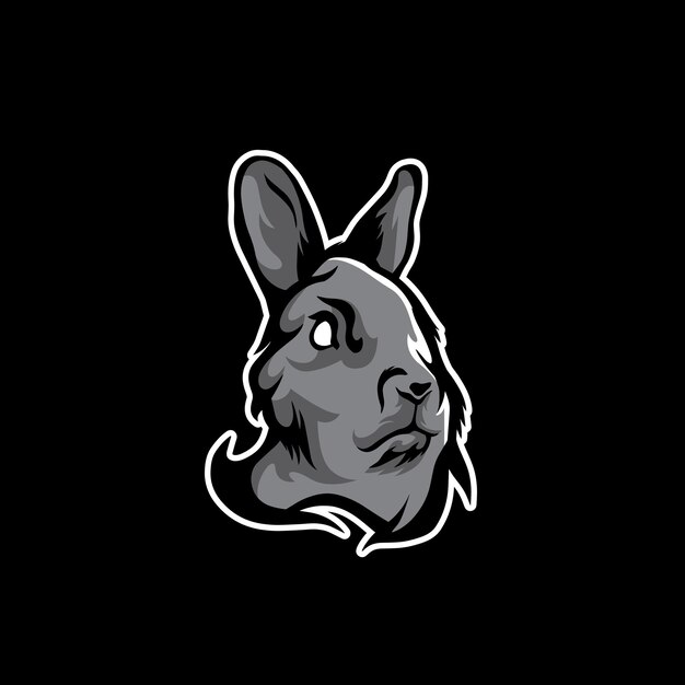 ウサギのマスコットのeスポーツゲームのロゴ