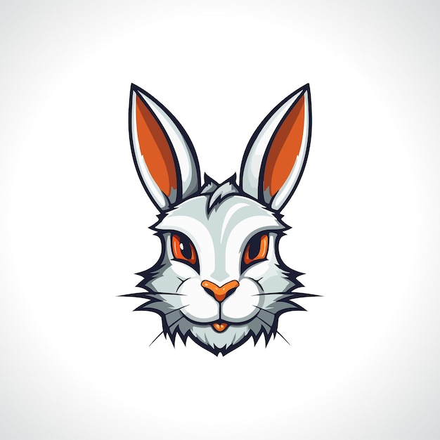 Кролик Талисман Дизайн Логотипа Кролик Векторные Иллюстрации