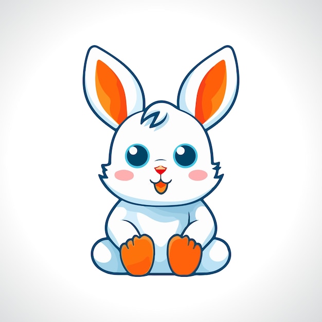 Rabbit Mascot Logo Design Rabbit Vector Illustration