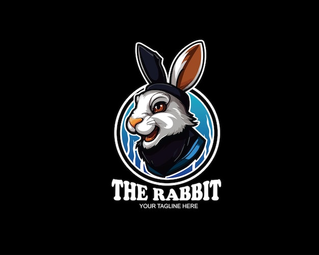 Rabbit mascot logo esport design