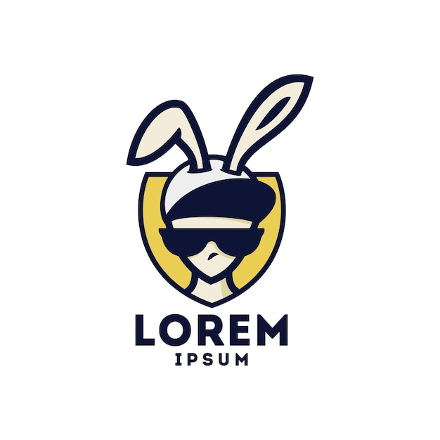 Rabbit Mascot Logo Template