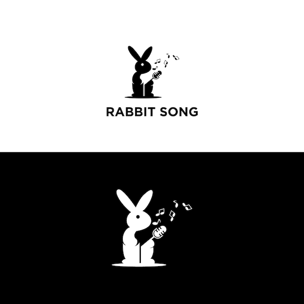 Вдохновение для дизайна логотипа Rabbit Music