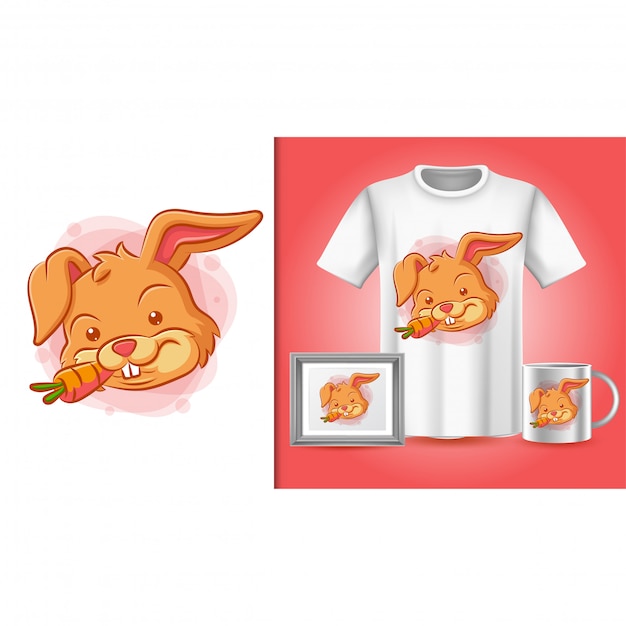 Rabbit poster , T-shirt  and merchandising