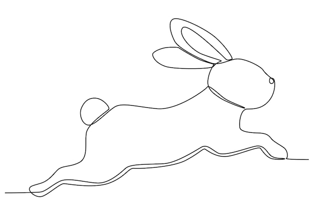 A rabbit running around with his friend Urban pet oneline drawing