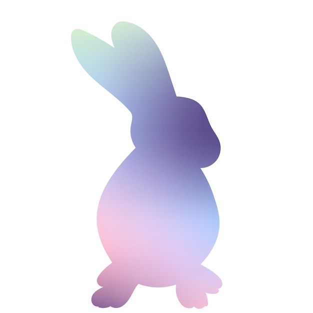 Вектор Силуэт кролика абстрактный дизайн фона