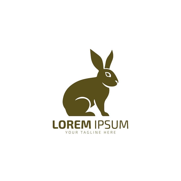 Rabbit silhouette vector illustration