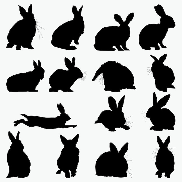 Rabbit silhouettes