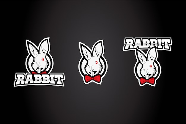 Vector rabbit sport emblem badge logo