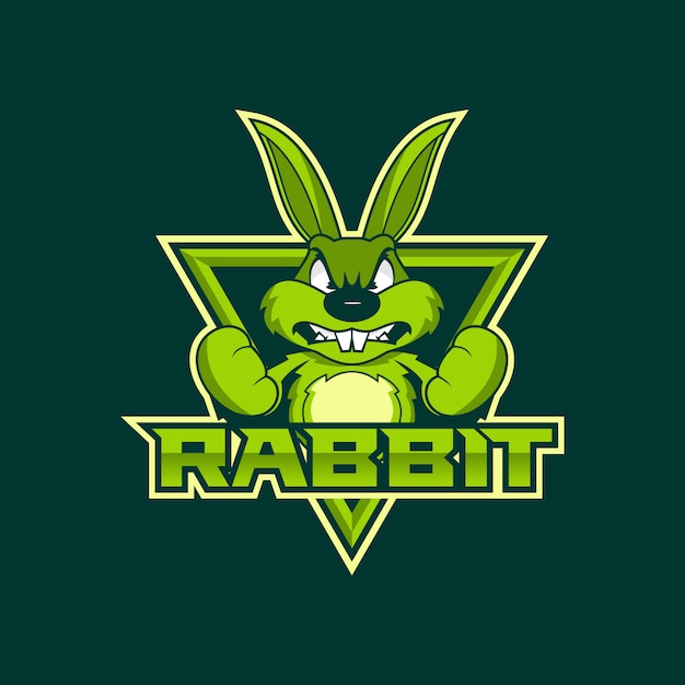 Vector rabbit sport illustration
