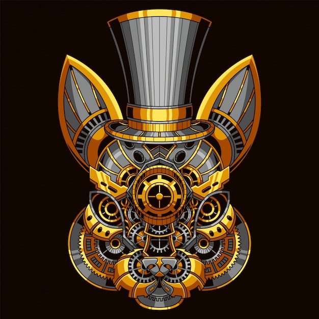 Rabbit Steampunk Illustration