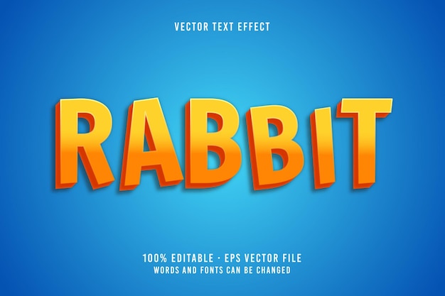 Rabbit text editable font effect