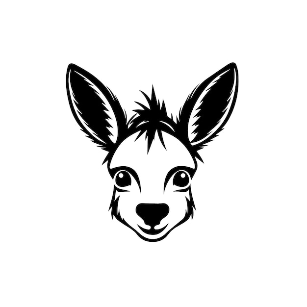 Vector rabbit vector black and white cutting printing