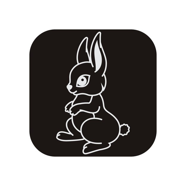 ウサギのベクトルアイコンイラストデザイン