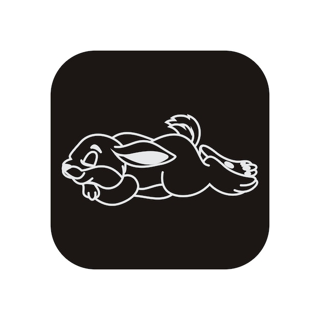 Rabbit vector icon illustration design