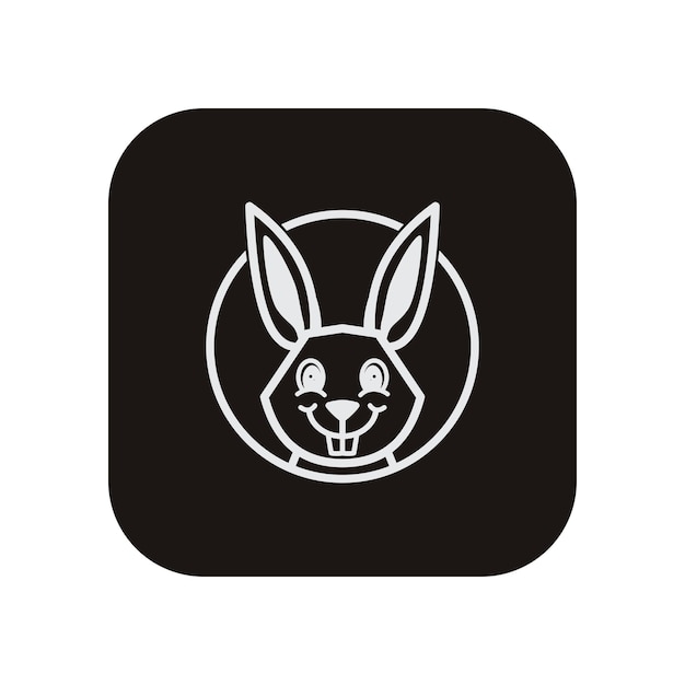 Rabbit vector icon illustration design