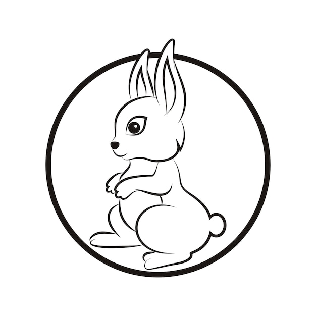 Rabbit vector icon illustration design