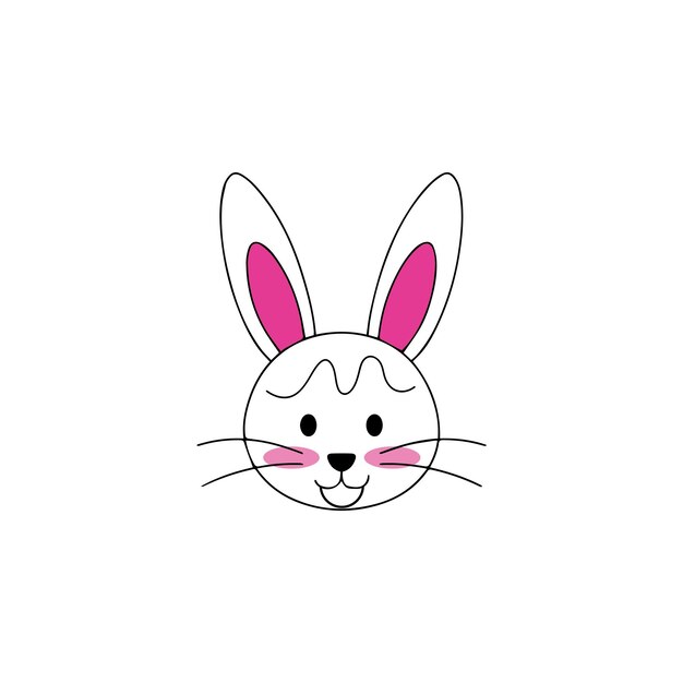 Rabbit vector icon illustration design