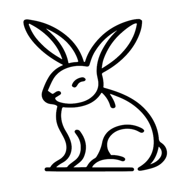 Rabbit vector kunstontwerp