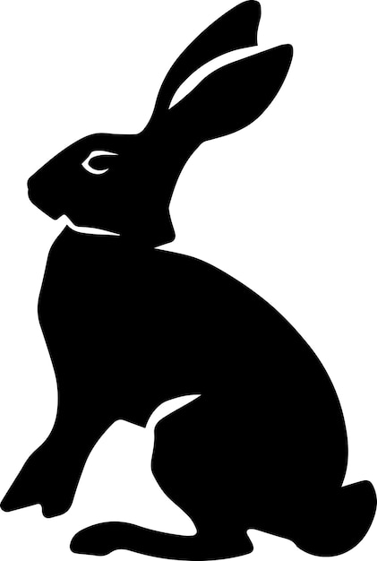 Rabbit vector silhouette illustration