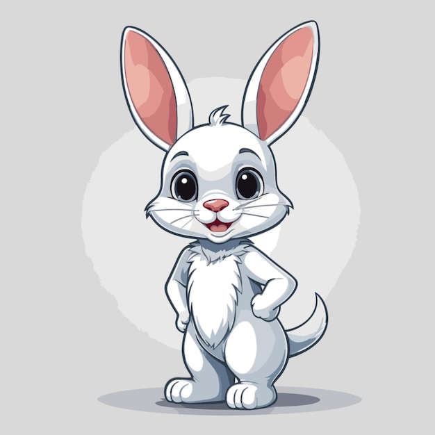 Rabbit vector on white background