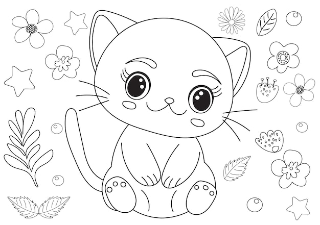 Vector rabbits cartoon sketch coloring book outline isolated vector