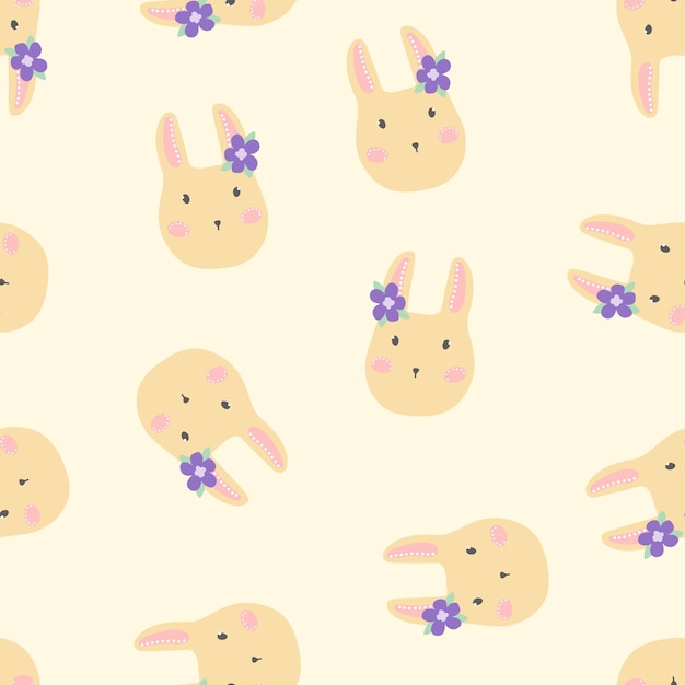 토끼 패턴 패턴에 귀여운 부활절 토끼 어린이 패턴