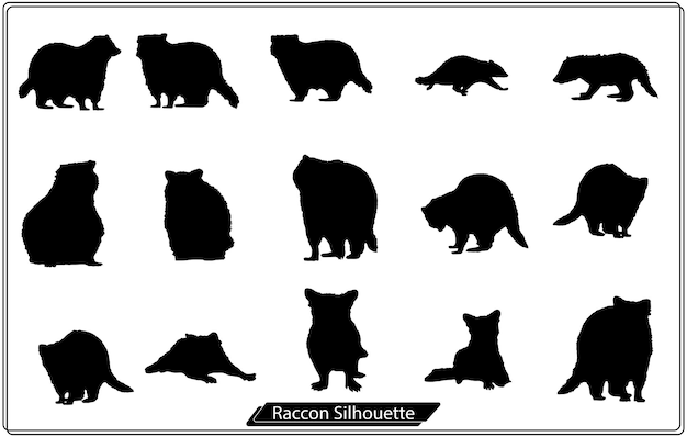 Raccon Silhouette Icon On White Background