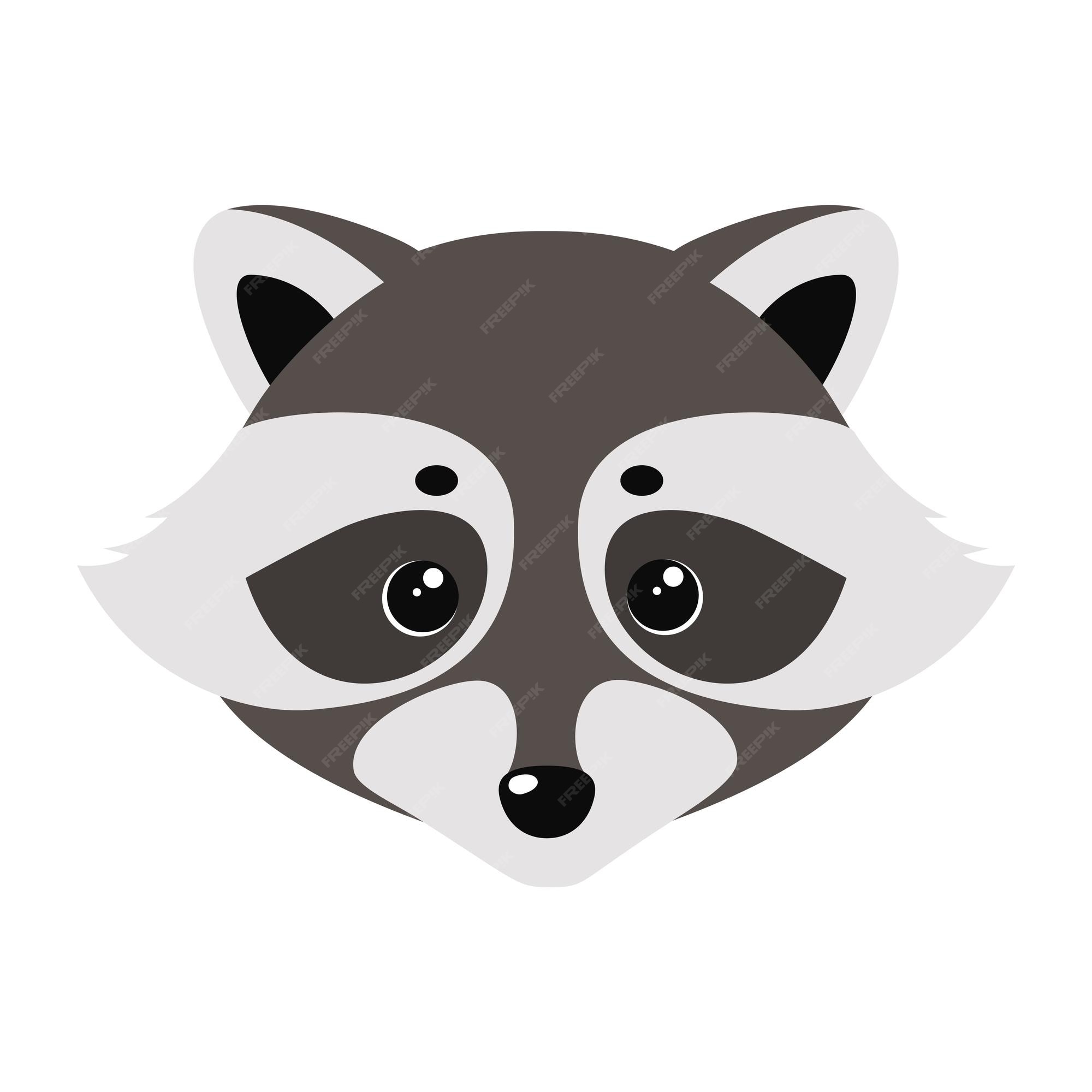 Premium Vector | Raccoon cute face Premium Vector | Raccoon cute face