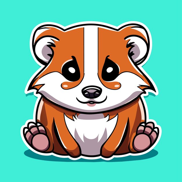 Raccoon hand drawn flat stylish mascot cartoon character drawing sticker icon concept