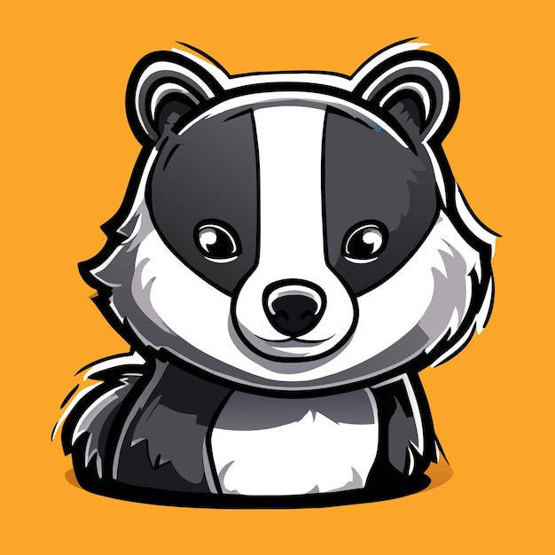 Raccoon hand drawn flat stylish mascot cartoon character drawing sticker icon concept