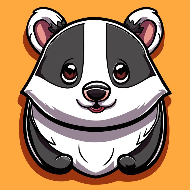 Raccoon hand drawn flat stylish mascot cartoon character drawing sticker icon concept