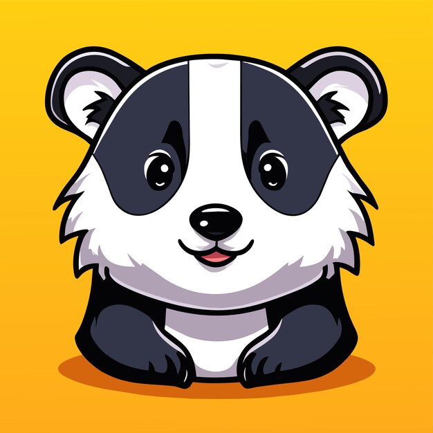 Raccoon hand drawn flat stylish mascot cartoon character drawing sticker icon concept