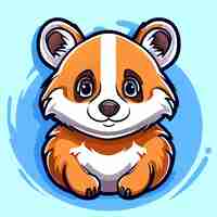 Vector raccoon hand drawn flat stylish mascot cartoon character drawing sticker icon concept