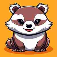 Vector raccoon hand drawn flat stylish mascot cartoon character drawing sticker icon concept