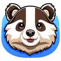 Vector raccoon hand drawn flat stylish mascot cartoon character drawing sticker icon concept
