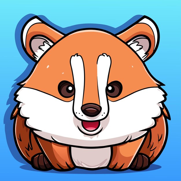 Raccoon disegnato a mano piatto elegante mascotte personaggio di cartone animato disegno adesivo icon concept