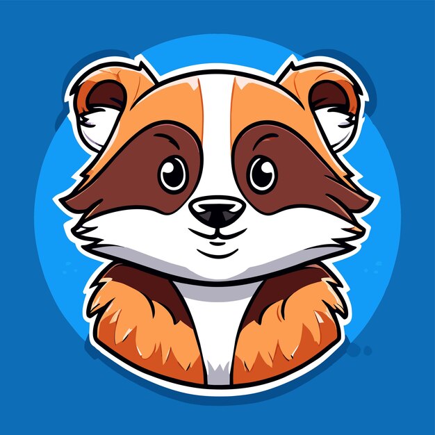 Vector raccoon hand drawn flat stylish mascot cartoon character drawing sticker icon concept