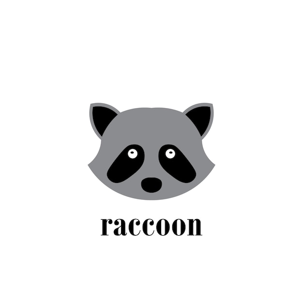 Vector raccoon head logo