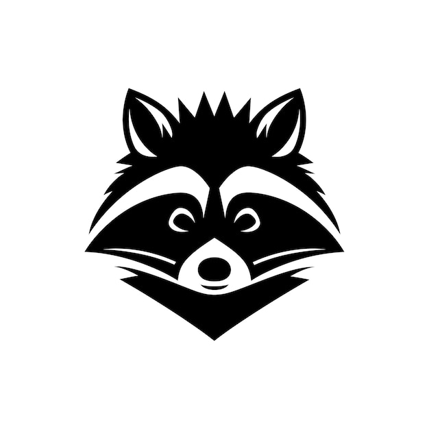 Raccoon Icon on White Background Simple Vector Illustration