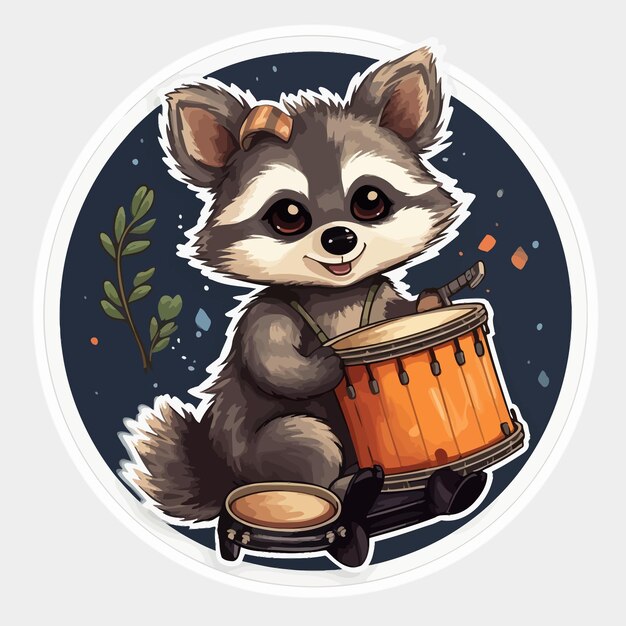 Vector raccoon illustration