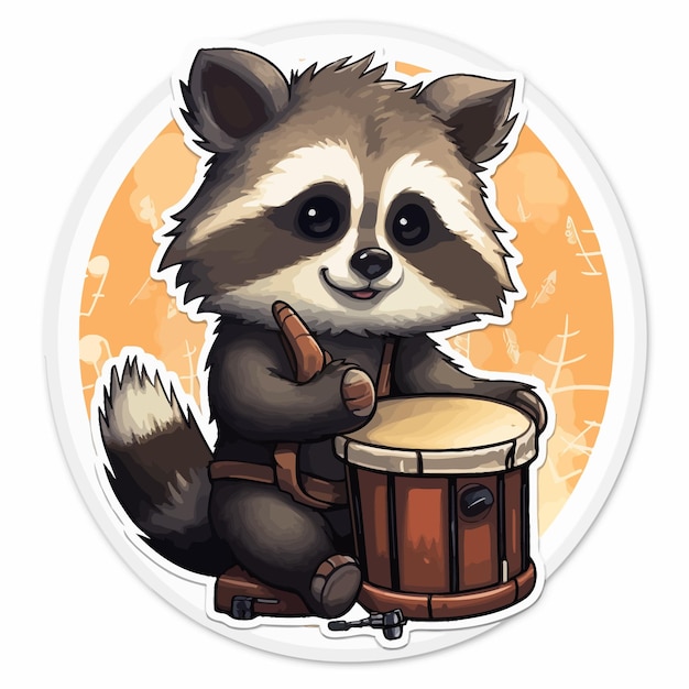 Vector raccoon illustration