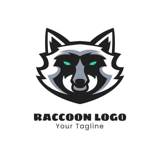 Raccoon mascot logo design