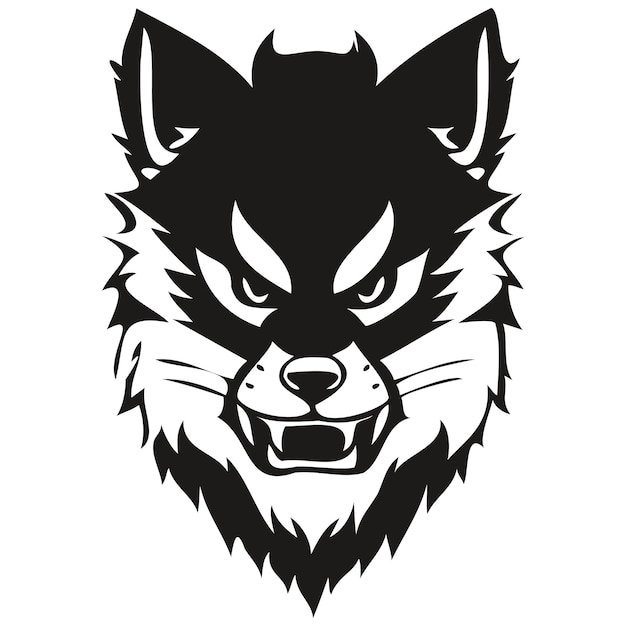 Raccoon mascot logo for esport and sport team black and white template badges emblem