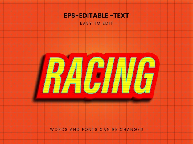 race 3D-teksteffect