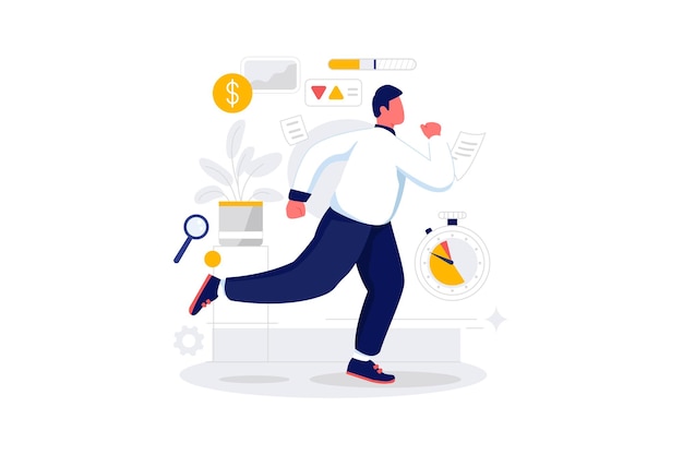 race against the deadline flat vector
