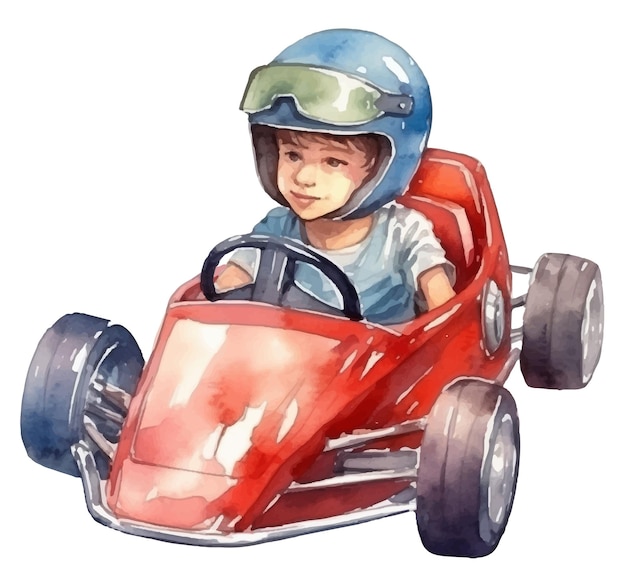 race auto aquarel illustratie